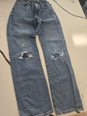 Old Navy Kid's Light Blue Distressed Denim Jeans